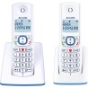 ALCATEL F530 Duo - Téléphone Fixe Sans Fil DECT - Grand Écran Rétroéclairé - Mains Libres - Fonction Blocage Des Appels - 2 Touc