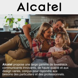 ALCATEL F530 Duo - Téléphone Fixe Sans Fil DECT - Grand Écran Rétroéclairé - Mains Libres - Fonction Blocage Des Appels - 2 Touc