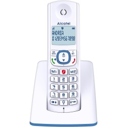 ALCATEL F530 - Téléphone Fixe Sans Fil DECT - Grand Écran Rétroéclairé - Mains Libres - Fonction Blocage Des Appels - 2 Touches 