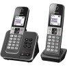 Panasonic KX-TGD322FRG DECT Téléphone Numérique Sans Fil Répondeur Numérique, Base et 2 Combinés, Haut-Parleur Mains Libres, Ide