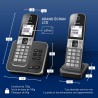 Panasonic KX-TGD322FRG DECT Téléphone Numérique Sans Fil Répondeur Numérique, Base et 2 Combinés, Haut-Parleur Mains Libres, Ide