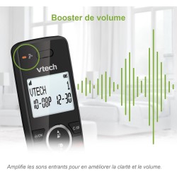 VTech ES2000 Téléphone sans Fil DECT avec Blocage d'appel, contrôle du Volume, Identification de l'appelant/Appel en Attente, 18