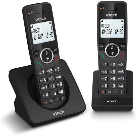VTech ES2001 Duo Téléphone sans Fil DECT avec 2 combinés, Bloqueur d'appels, amplificateur de Volume, Identification de l'appela