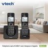 VTech ES2001 Duo Téléphone sans Fil DECT avec 2 combinés, Bloqueur d'appels, amplificateur de Volume, Identification de l'appela