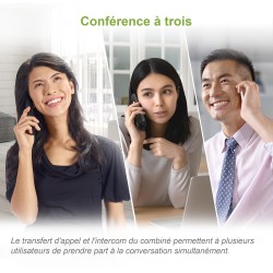 VTech ES2001 Duo Téléphone sans Fil DECT avec 2 combinés, Bloqueur d'appels, amplificateur de Volume, Identification de l'appela