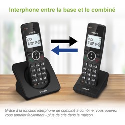 VTech ES2001 Duo Téléphone sans Fil DECT avec 2 combinés, Bloqueur d'appels, amplificateur de Volume, Identification de l'appela