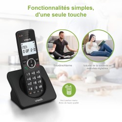 VTech ES2001 Duo Téléphone sans Fil DECT avec 2 combinés, Bloqueur d'appels, amplificateur de Volume, Identification de l'appela