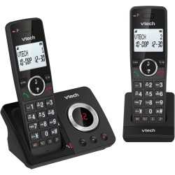 VTech Téléphone numérique sans Fil ES2051 Répondeur téléphonique Double, Bloqueur d'appels indésirables
