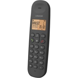 Logicom ILOA 100 Téléphone Fixe sans Fil sans Répondeur - Solo - Téléphones analogiques et dect - Noir