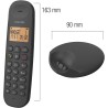 Logicom ILOA 100 Téléphone Fixe sans Fil sans Répondeur - Solo - Téléphones analogiques et dect - Noir