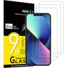 NEW'C Lot de 3, Verre Trempé pour iPhone 14, iPhone 13, iPhone 13 Pro (6,1 Pouces), Film Protection écran -sans Bulles d'air -Ul