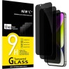 NEW'C Lot de 3, Verre Trempé Anti-Espion pour iPhone 16e, iPhone 14, iPhone 13, iPhone 13 Pro (6,1 Pouces), Angle de Confidentia