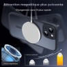 TOCOL Coque Magnétique pour iPhone 15 6,1 Pouces, Compatible avec MagSafe, Protection de l'objectif améliorée, Coque Mat Translu