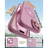 TOCOL Coque Magnétique pour iPhone 15 6,1 Pouces, Compatible avec MagSafe, Protection de l'objectif améliorée, Coque Mat Translu