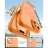 Tocol coque magnétique pour iphone 15 6,1 pouces, compatible avec magsafe, protection de l'objectif améliorée, coque mat translu