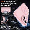 TOCOL Coque Magnétique pour iPhone 15 6,1 Pouces, Compatible avec MagSafe, Protection de l'objectif améliorée, Coque Mat Translu