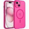 TOCOL Coque Magnétique pour iPhone 15 6,1 Pouces, Compatible avec MagSafe, Protection de l'objectif améliorée, Coque Mat Translu