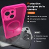 TOCOL Coque Magnétique pour iPhone 15 6,1 Pouces, Compatible avec MagSafe, Protection de l'objectif améliorée, Coque Mat Translu