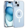 TOCOL Coque Magnétique pour iPhone 15 6,1 Pouces, Compatible avec MagSafe, Pas Facile à Jaunir, Protection de l'objectif amélior