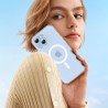 TOCOL Coque Magnétique pour iPhone 15 6,1 Pouces, Compatible avec MagSafe, Pas Facile à Jaunir, Protection de l'objectif amélior
