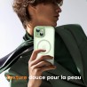 TOCOL Coque Magnétique pour iPhone 15 6,1 Pouces, Compatible avec MagSafe, Protection de l'objectif améliorée, Coque Mat Translu