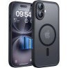 TOCOL Coque Magnétique pour iPhone 16 6,1 Pouces, avec Boutons de Contrôle de la Caméra, Compatible avec MagSafe, Anneau Magnéti