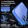 TOCOL Coque Magnétique pour iPhone 16 6,1 Pouces, Compatible avec MagSafe, Protection de l'objectif améliorée, Coque Mat Translu