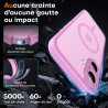 TOCOL Coque Magnétique pour iPhone 16 6,1 Pouces, Compatible avec MagSafe, Protection de l'objectif améliorée, Coque Mat Translu