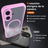TOCOL Coque Magnétique pour iPhone 16 6,1 Pouces, Compatible avec MagSafe, Protection de l'objectif améliorée, Coque Mat Translu