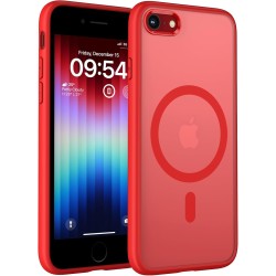 TOCOL Coque Magnétique pour iPhone SE 2022/2020, iPhone 8/7 4,7 Pouces, Compatible avec MagSafe, Coque Mat Translucide Fine Anti