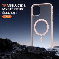 TOCOL Coque Magnétique pour iPhone 11 Pro Max 6,5 Pouces, Compatible avec MagSafe, Coque Mat Translucide Fine Antichoc, Titane S