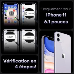TOCOL Coque Magnétique pour iPhone 11 6,1 Pouces, Compatible avec MagSafe, Protection de l'objectif améliorée, Coque Mat Translu