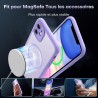 TOCOL Coque Magnétique pour iPhone 11 6,1 Pouces, Compatible avec MagSafe, Protection de l'objectif améliorée, Coque Mat Translu