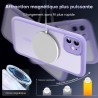 TOCOL Coque Magnétique pour iPhone 11 6,1 Pouces, Compatible avec MagSafe, Protection de l'objectif améliorée, Coque Mat Translu