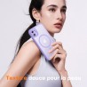 TOCOL Coque Magnétique pour iPhone 11 6,1 Pouces, Compatible avec MagSafe, Protection de l'objectif améliorée, Coque Mat Translu