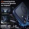 TOCOL Coque Magnétique pour iPhone 16 6,1 Pouces, Compatible avec MagSafe, Protection de l'objectif améliorée, Coque Mat Translu