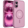 TOCOL Coque Magnétique pour iPhone 16 6,1 Pouces, Compatible avec MagSafe, Protection de l'objectif améliorée, Coque Mat Translu