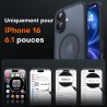 TOCOL Coque Magnétique pour iPhone 16 6,1 Pouces, Compatible avec MagSafe, Protection de l'objectif améliorée, Coque Mat Translu