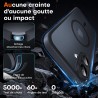 TOCOL Coque Magnétique pour iPhone 16 6,1 Pouces, Compatible avec MagSafe, Protection de l'objectif améliorée, Coque Mat Translu