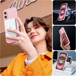 TOCOL Coque Magnétique pour iPhone 16 6,1 Pouces, Compatible avec MagSafe, Protection de l'objectif améliorée, Coque Mat Translu