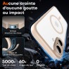 TOCOL Coque Magnétique pour iPhone 16 6,1 Pouces, Compatible avec MagSafe, Protection de l'objectif améliorée, Coque Mat Translu