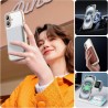 TOCOL Coque Magnétique pour iPhone 16 6,1 Pouces, Compatible avec MagSafe, Protection de l'objectif améliorée, Coque Mat Translu