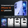 TOCOL Coque Magnétique pour iPhone 16 6,1 Pouces, Compatible avec MagSafe, Pas Facile à Jaunir, Protection de l'objectif amélior