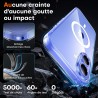 TOCOL Coque Magnétique pour iPhone 16 6,1 Pouces, Compatible avec MagSafe, Pas Facile à Jaunir, Protection de l'objectif amélior