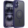 TOCOL Coque Magnétique pour iPhone 16 6,1 Pouces, Compatible avec MagSafe, Protection de l'objectif améliorée, Coque Mat Translu