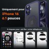TOCOL Coque Magnétique pour iPhone 16 6,1 Pouces, Compatible avec MagSafe, Protection de l'objectif améliorée, Coque Mat Translu
