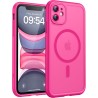 TOCOL Coque Magnétique pour iPhone 11 6,1 Pouces, Compatible avec MagSafe, Protection de l'objectif améliorée, Coque Mat Translu
