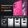 TOCOL Coque Magnétique pour iPhone 11 6,1 Pouces, Compatible avec MagSafe, Protection de l'objectif améliorée, Coque Mat Translu