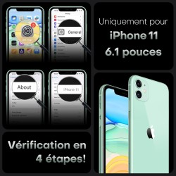 TOCOL Coque Magnétique pour iPhone 11 6,1 Pouces, Compatible avec MagSafe, Protection de l'objectif améliorée, Coque Mat Translu