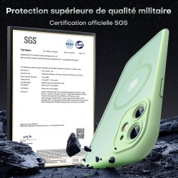 TOCOL Coque Magnétique pour iPhone 11 6,1 Pouces, Compatible avec MagSafe, Protection de l'objectif améliorée, Coque Mat Translu